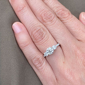 Engagement rings in Showroom